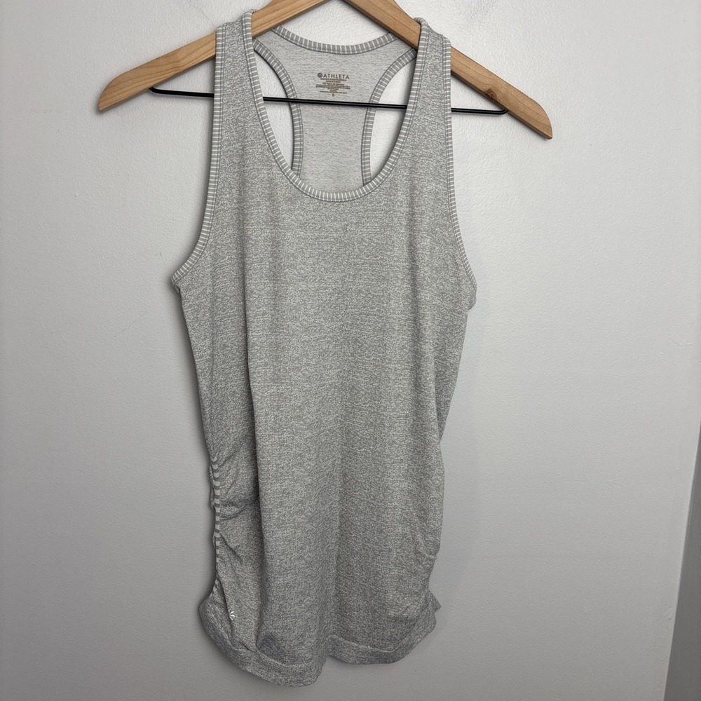 Athleta Size Small Chi Womens‎ Racerback Tank Top Sleeveless Heathered Gray